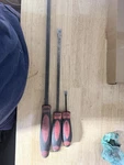 Matco 3 Pc Red Curved Tip Prybar Set. Fixed Price $119.99.