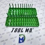Snap-on Tools Usa 2PC Green 1/4" Metric & Sae Row Socket Trays KA143METGN. Fixed Price $114.95.