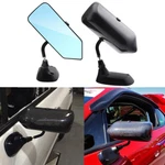 F1 Style Universal Carbon Fiber Look Blue Metal Bracket Side Wing Mirrors. Fixed Price $54.43.