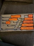 Snap-on Tools Usa 8PC Orange Hard Grip Combination Screwdriver Set W/ Tray. Fixed Price $161.95.