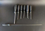 7PC Snap On Black Handle Screw Driver Set Mechanics Tool Box Clean Out Used. Fixed Price $99.99.