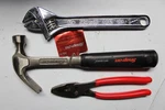 Snap-on Tools 12" Adjustable Wrench, Claw Hammer, Slip-joint Pliers Lot 3PC Set. Fixed Price $225.00.