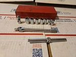 Snap-on 1/4 Dr Case Handle Breaker Bar Universal & Sockets KRA-222B MV5 MVN10A. Fixed Price $80.00.