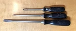 Snap On SSD4, 6, 8 Flathead Screwdrivers Black Handle. Fixed Price $24.00.