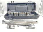 Vintage Craftsman 1/2" Drive Sae 12 Pt 17 Pc Socket Set 1-1/4". Fixed Price $79.95.