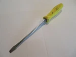 Snap-on SDD8 3/8" Shaft Flat Head Hard Yellow Handle Screwdriver 13 1/4" Usa. Fixed Price $22.00.