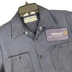 Walmart Auto Care Center Work Shirt Navy Blue Short Sleeve Patch Uniform Mens. Fixed Price $19.19.