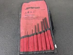 #BL415 Snap-on Tools 7-PIECE Roll Pin Punch Set PPR708BK And Red Pouch. Fixed Price $89.95.