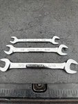 (3)PC Snapon Tools Usa Snap-on Double Open Wrench Set 3PC Sae Gmtk Drawer 4. Fixed Price $69.00.