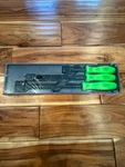 Snap-on Tools Usa New 3PC Green Hard Handle Rigid Carbon Scraper Set CSA300AG. Fixed Price $178.49.