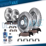 Front & Rear Drilled Slotted Rotors + Ceramic Brake Pads For 2009-2014 Acura Tl. Fixed Price $213.84.