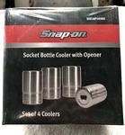 New Snap-on Tools Socket Bottle Cooler With Opener SSX18P103KO 4 Pack Stainless. Fixed Price $49.95.