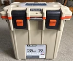 Pelican 20Q-2-TANORG 20QT Elite Cooler Orange 19LBS Ice 15 Cans New. Fixed Price $159.99.