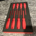 Snap-on 1 Pc Foam Organizers For Mini Screwdriver / Torx Red. Fixed Price $84.95.