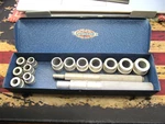 Vintage Craftsman Squared Bushing Driver Set - Nice W/orig Metal Case Usa. Fixed Price $78.36.