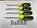 Snap-on Tools Usa New Hiviz Mini Soft Grip Instinct Awl Hook Pic Set SGASA204CHV. Fixed Price $99.95.