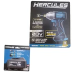 Hercules 20V Brushless 3/8" Impact Wrench With 5AH Battery, Years Warranty. Fixed Price $149.99.