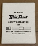 Blue-point E1020 Screw Extractor Set Snap-on New Complete Made Usa. Fixed Price $164.75.