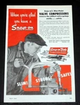 1947 Old Magazine Print Ad, Snap-on Tools, Blue-point Valve Compressors, Safety!. Fixed Price $12.99.