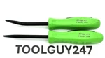 Snap On Tools Pocket Pry Bar Set Straight + Bent Blade PBMB5 Green Handles 5". Fixed Price $49.95.