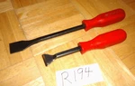 Mac Tools 2 Piece Carbon Scrapers With Red Plastic Handles SP8A, SP16A. Fixed Price $50.00.
