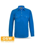 5 X Men's Professional Cotton Drill Shirt Long Sleeve Closed Front Utility. Fixed Price $95.84.