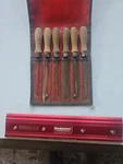 Vintage Snap On C99 Kit Bag HB100 6 Piece File Set Wood Handles & Original Pouch. Fixed Price $67.99.