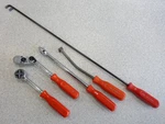 Mac Tools Ratchet, Gasket Scraper, Serpentine Belt Installer Set. Fixed Price $489.65.
