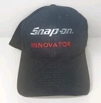 Snap On Tools Innovator Hat Cap Black Strap Back Mens Adjustable. Fixed Price $8.00.
