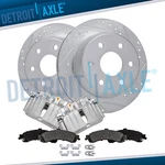 Rear Drilled Rotors + Caliper Brake Pad For Sierra Silverado Yukon Xl 1500 Tahoe. Fixed Price $270.50.