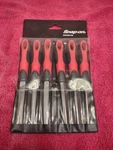 New!!! Snap On SGFMN106 Red 6PC Soft Grip Handle Miniature File Set. Fixed Price $124.00.