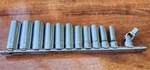Snap-on Sfsm 12 Pc 3/8" Drive 6-POINT Metric Deep Socket Set 9-19MM + Univ. Fixed Price $115.00.