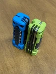Lot Of 2 Resolve Multi Folding Tool Sets Adjustable Wrench & Sockets Blue Green. Fixed Price $35.00.