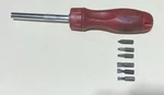 Vtg Craftsman 47144 Wfag Reversable Ratcheting Screwdriver Red Handle With Bits. Fixed Price $29.95.