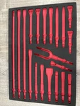 Snap-on 20PC Air Hammer Bit Set Organizer / Storage Foam Tray In Red. Fixed Price $70.00.