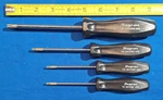 Snap-on 4 Piece Torx Driver Set Hard Black Handles T30, T15, T10, T8 SDTX530. Fixed Price $79.00.