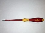 Wiha 320N Slotted Screwdriver 0.5X3.0X100 Insulated Red Yellow Germany. Fixed Price $10.97.