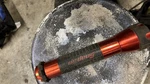 Snap-on Red Anodized Aluminum 3D-CELL Flashlight Rubber Grip 13 Inch Tested. Fixed Price $17.95.