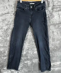 Levi 714 Straight Jeans W28 L30 Dark Blue Mid Rise Stretch Denim Womens. Fixed Price $30.88.