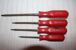 Set Of Mac Tools Clutch Head Screwdrivers - P992A, P993A, P994A, P995A. Fixed Price $50.00.