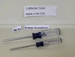 Craftsman Screwdriver Set #0 #1 Phillips 41293 41294 New Old Stock Usa. Fixed Price $17.59.