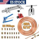 Upgraded Brake Line Flaring Repair Kit 3/16 25FT Copper Coated Pipe Tool New. Fixed Price $30.99.