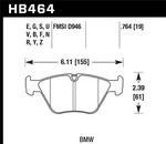 Hawk HB464E.764 Blue 9012 Disc Brake Pads Street/track, Low Dust, Plug-n-play. Fixed Price $260.90.