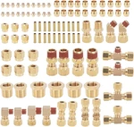 100PCS Brass Dot Air Brake Line Fittings Kit, 1/4" 3/8" 1/2" Compression Nyl. Fixed Price $60.87.