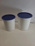 Tupperware One Touch Canister Set 2420A-2 Blue. Fixed Price $25.00.