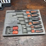 Snap-on Piece Orange Screwdriver Set SGDX80BO Complete In Tray. Fixed Price $119.99.