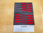 Snap-on Tools New 2PC Red Foam Organizers Mini Screwdriver / Pick Seal Sets. Fixed Price $129.95.