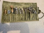 Vintage Triumph Motorcycle Tool Kit Roll. Fixed Price $182.79.