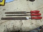 Set Of 3 Snap-on HF-614, HF-615, HF-616 Red Hard File Handles. Fixed Price $65.00.