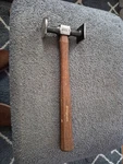 Snap On BF610B Wood Handle Serrated Face Auto Body Shrinking Hammer Very Nice. Fixed Price $209.99.